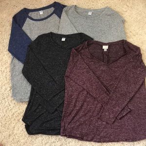 4 brand new long sleeved shirts